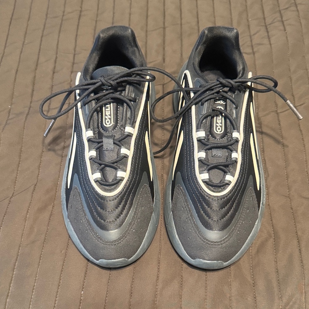 Adidas Black and Cream Sneakers
